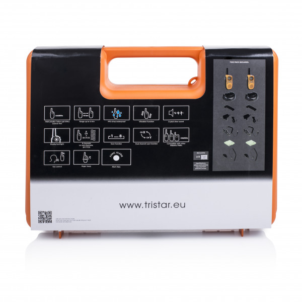 Topcom RC-6404 tvåvägsradio 8 kanaler 446 MHz Svart, Orange