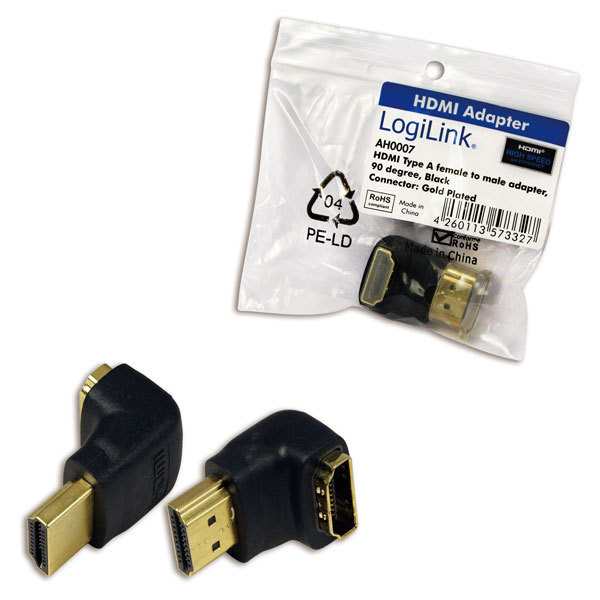 LogiLink AH0007 kabeladaptrar HDMI Svart