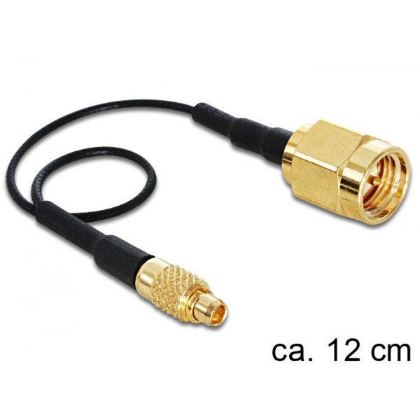 DeLOCK 88471 kabeladaptrar MMCX SMA Guld, Svart