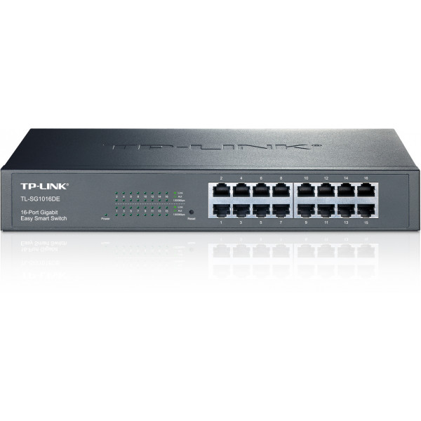 Nätverksswitch TP-Link 16-Port Gigabit Easy Smart Switch- 16 10-100-1000Mbps RJ45 ports