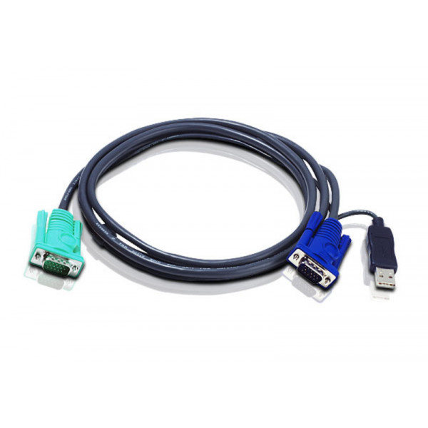 Aten 2L5201U KVM-kablar Svart 1,2 m