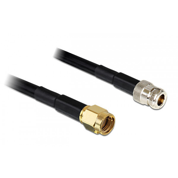 DeLOCK 88684 koaxialkablar RP-SMA 1 m Svart