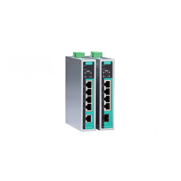 Moxa EDS-G205A-4PoE Unmanaged network switch L2 Gigabit Ethernet (10/100/1000) Strömförsörjning via Ethernet (PoE) stöd Svart