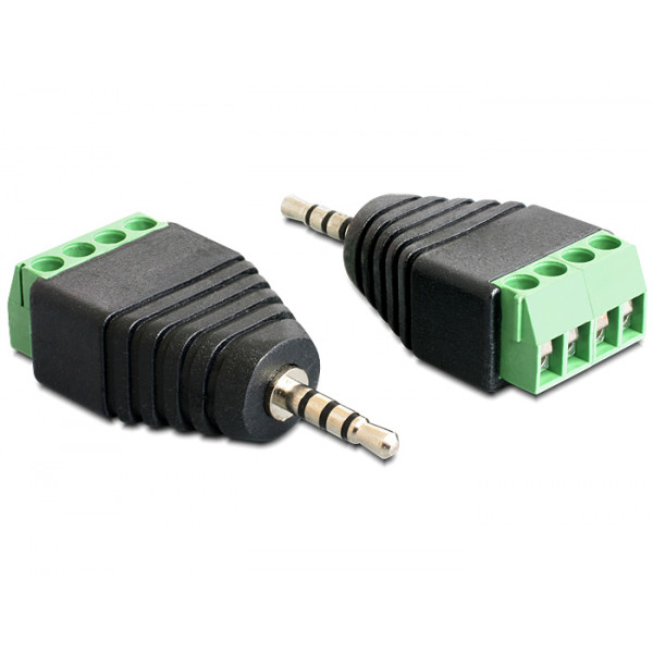 DeLOCK 65454 kabeladaptrar 2.5mm 4pin Svart, Grön