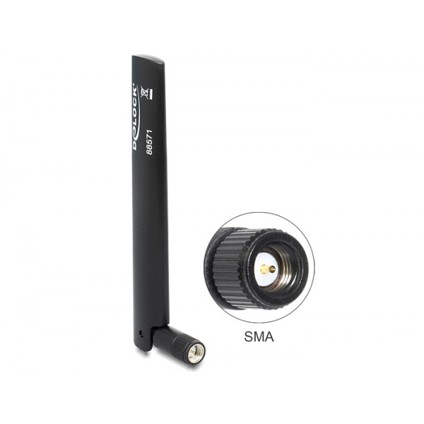 DeLOCK 88571 nätverksantenner 3 dBi Rundstrålande antenn RP-SMA