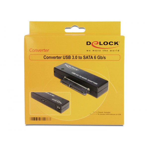 DeLOCK 62486 kabeladaptrar USB3.0 SATA III Svart