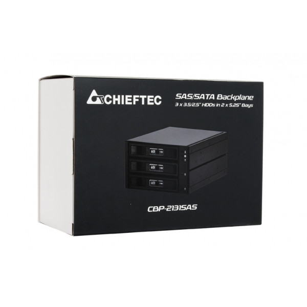 Chieftec CBP-2131SAS Hölje för lagringsenheter Svart