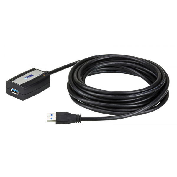 Aten UE350A USB-kablar 5 m USB A Hane Hona Svart