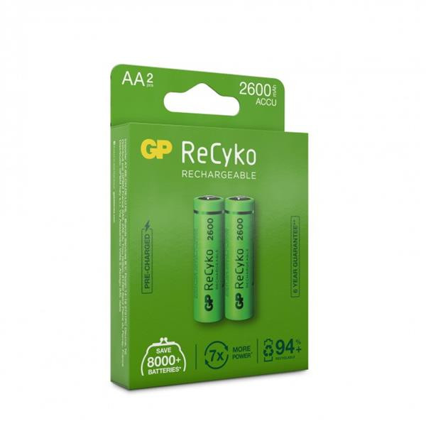 Laddningsbara Batterier AA LR6 2700mAh 2st GP