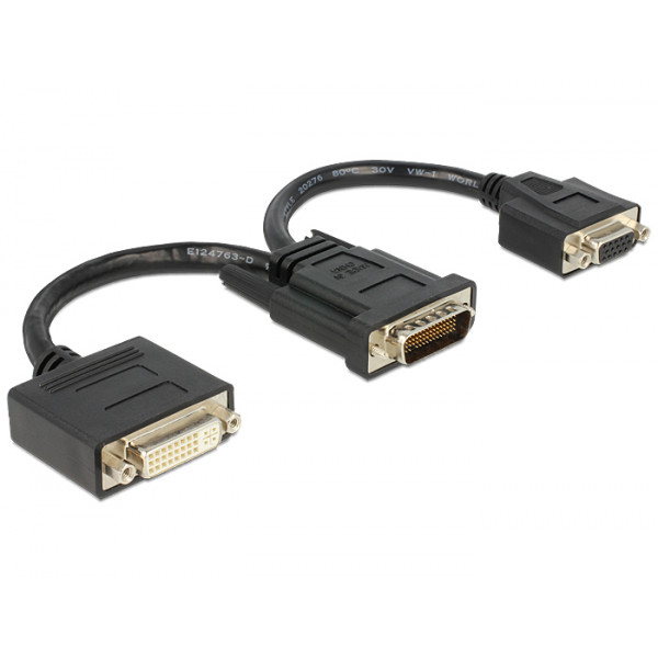 DeLOCK 65555 kabeladaptrar DMS-59 DVI 24+5/VGA Svart