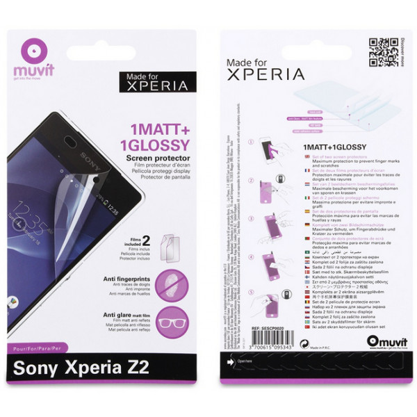 Muvit SESCP0020 Xperia Z2 2styck skärmskydd