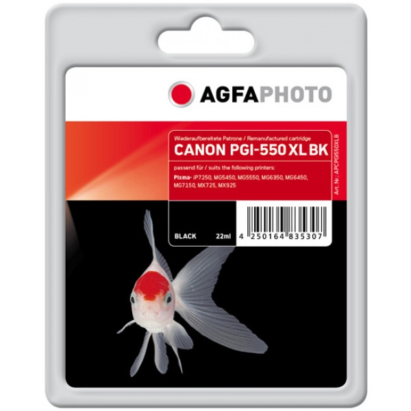 AgfaPhoto APCPGI550XLB bläckpatroner Svart 1 styck