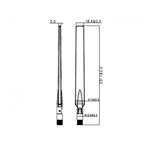 DeLOCK 88899 Omni-directional antenna RP-SMA 7dBi nätverksantenner