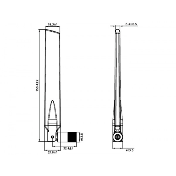 DeLOCK 88898 Omni-directional antenna RP-SMA 5dBi nätverksantenner