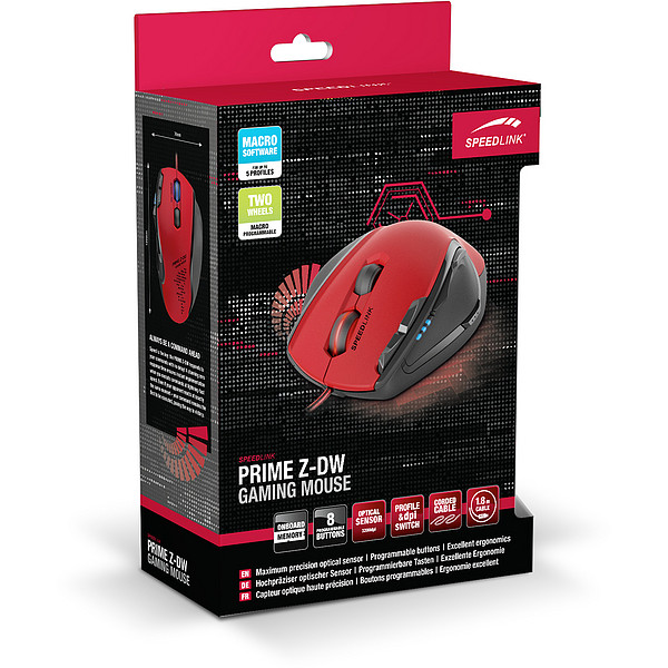 SPEEDLINK SL-6390-RD datormöss USB Optisk 3200 DPI