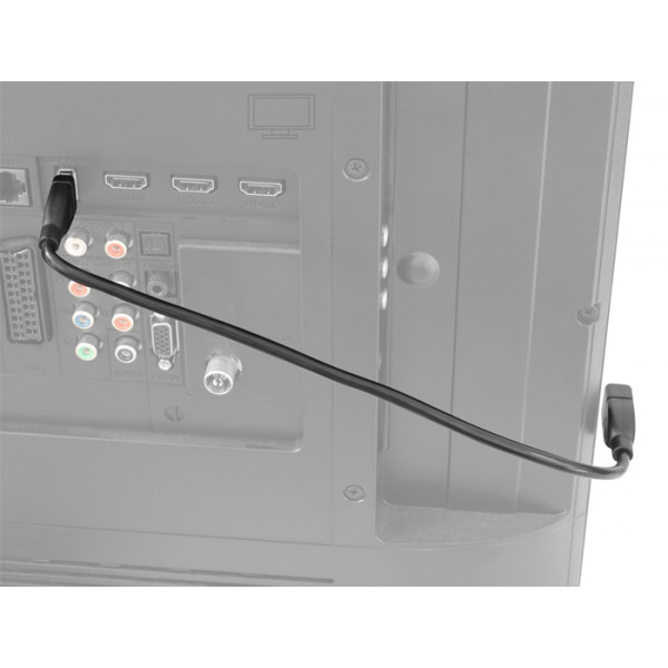 DeLOCK 35cm USB 2.0 USB-kablar 0,35 m USB A Hane Hona Svart