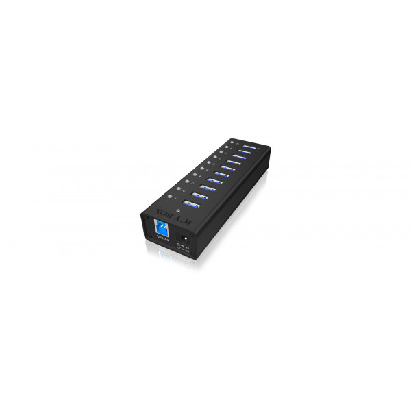 ICY BOX IB-AC6110 gränssnittshubbar USB 3.0 (3.1 Gen 1) Micro-B 5000 Mbit/s Svart