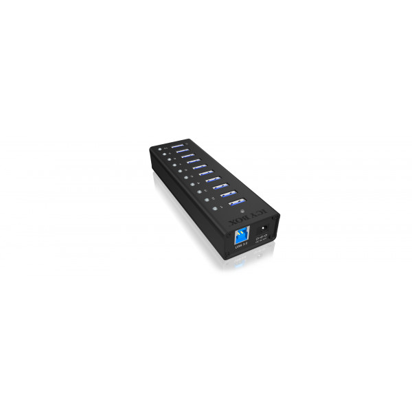 ICY BOX IB-AC6110 gränssnittshubbar USB 3.0 (3.1 Gen 1) Micro-B 5000 Mbit/s Svart