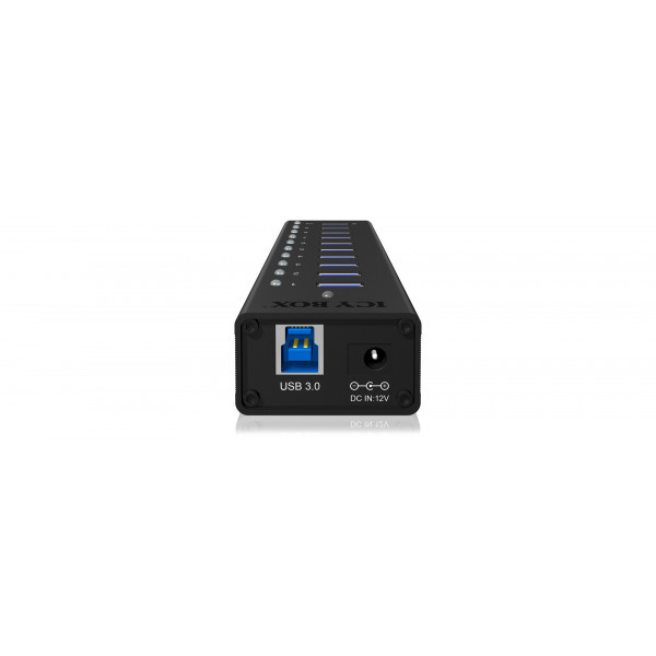 ICY BOX IB-AC6110 gränssnittshubbar USB 3.0 (3.1 Gen 1) Micro-B 5000 Mbit/s Svart