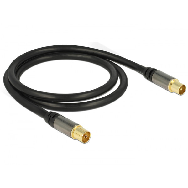 DeLOCK 88922 koaxialkablar IEC 1 m Svart