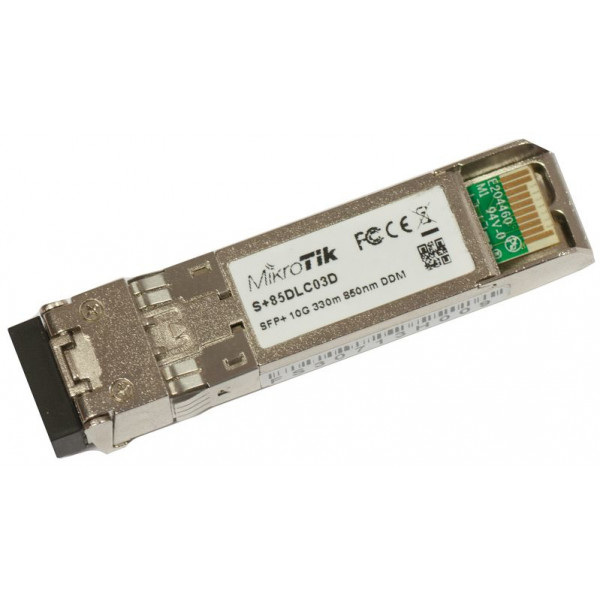 Mikrotik S+85DLC03D transceiver-moduler för nätverk 10000 Mbit/s SFP+ Fiberoptik 850 nm