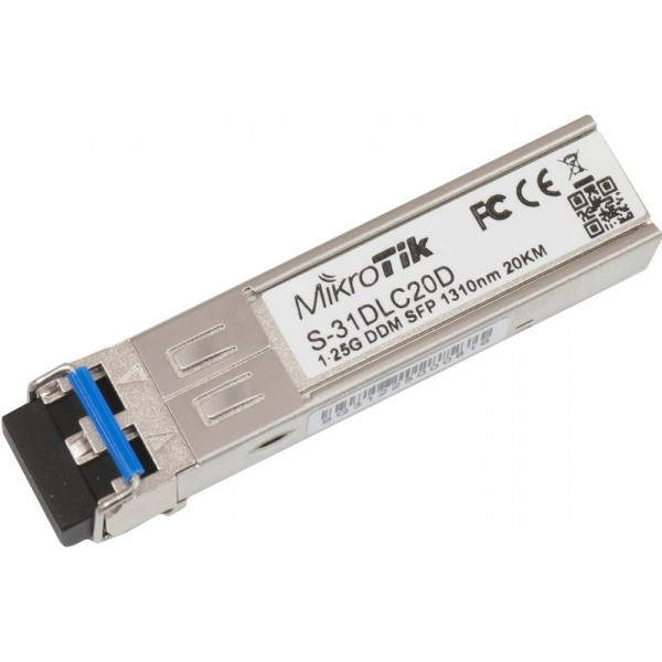 Mikrotik S-31DLC20D transceiver-moduler för nätverk 1250 Mbit/s SFP 1310 nm