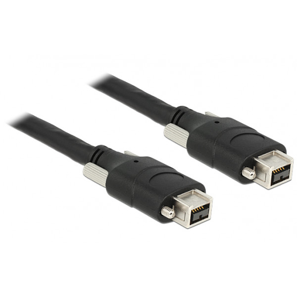 DeLOCK 83591 firewire-kablar 9-p Svart 1 m