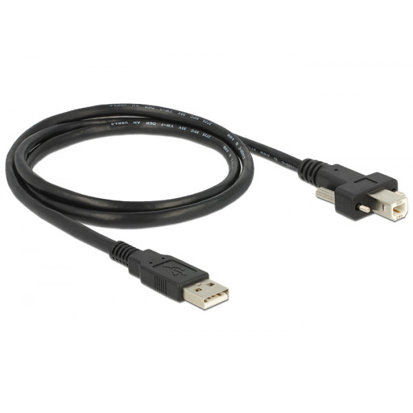 DeLOCK 83594 USB-kablar 1 m USB A USB B Hane Svart