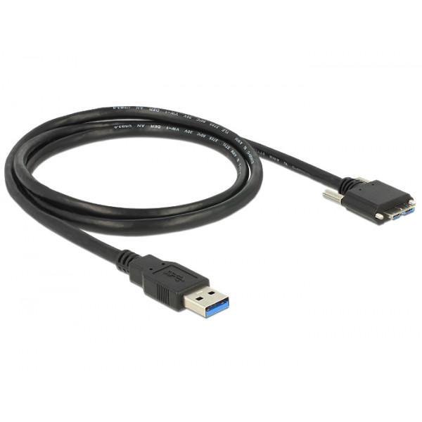 DeLOCK 1m USB 3.0 USB-kablar USB A Micro-USB B Hane Svart
