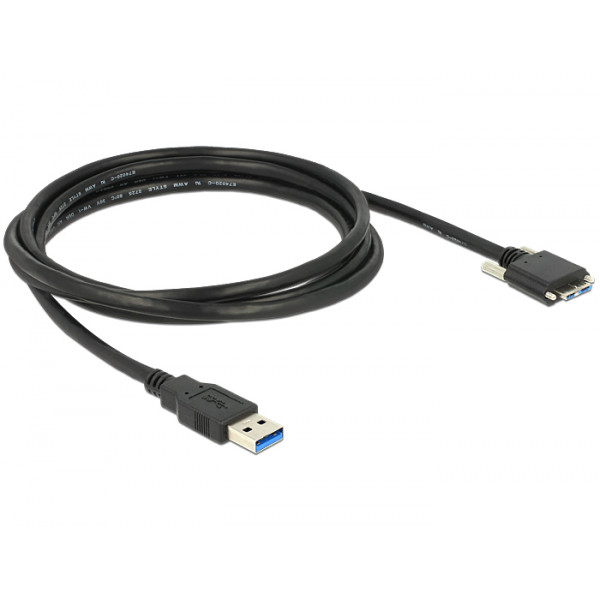 DeLOCK 2m USB 3.0 USB-kablar USB A Micro-USB B Hane Svart