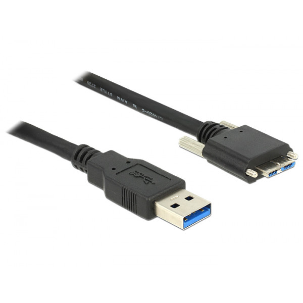 DeLOCK 2m USB 3.0 USB-kablar USB A Micro-USB B Hane Svart