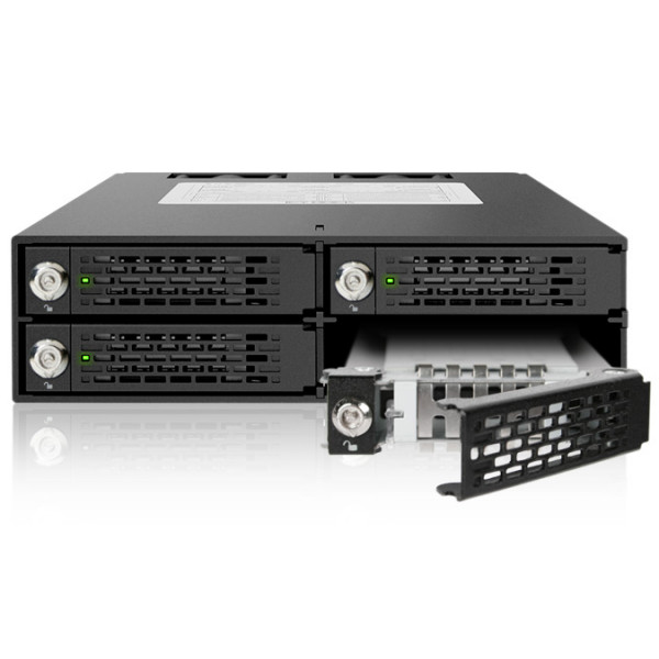 Icy Dock MB994TK-B Hölje för lagringsenheter 2.5" HDD- / SSD kabinett Svart, Silver