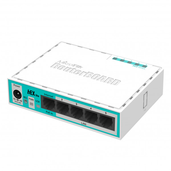 Mikrotik hEX lite kabelansluten router Nätverksansluten (Ethernet) Vit