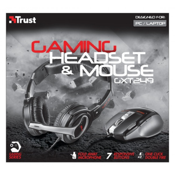 Trust GXT 249 Binaural Huvudband Svart headset