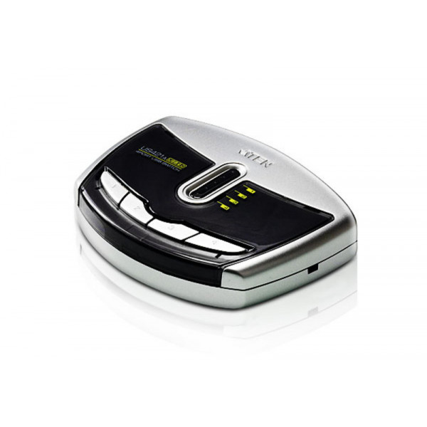Aten US421A gränssnittshubbar USB 2.0 Type-B 480 Mbit/s Svart