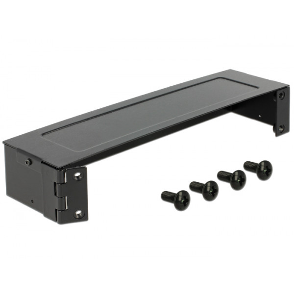 DeLOCK 43303 Väggmonterad rack 1U Svart rack