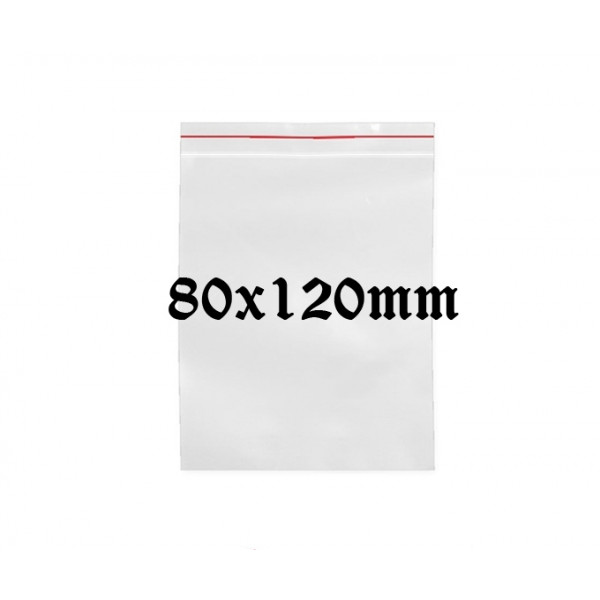 Blixtlåspåse 80 x 120 mm zippåsar 100st