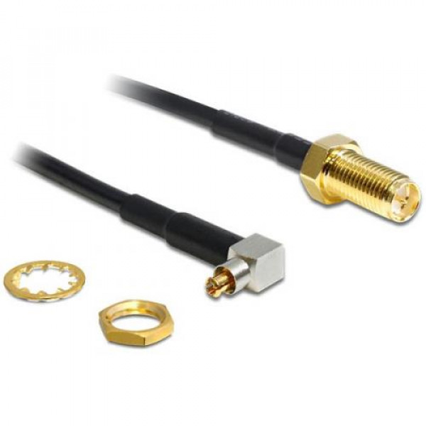 Antennadapter, MC ha vinklad 90 - RP-SMA ho, 0,1m
