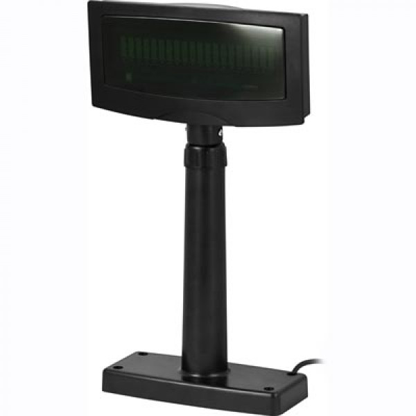 Kunddisplay, 2x20 tecken, RS-232, svart*