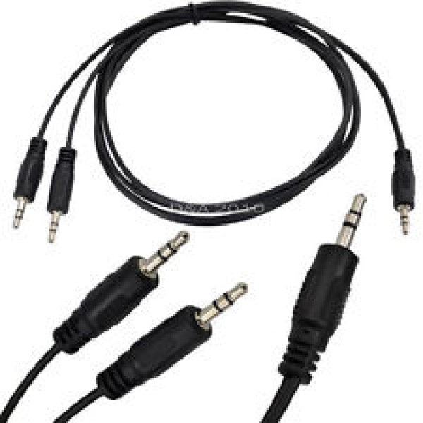 Audio kabel 1x3.5mm ha - 2x3.5mm ha (5m).