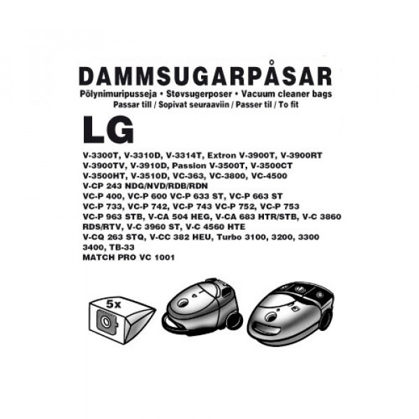 Dammsugarpåsar (5-pack) LG