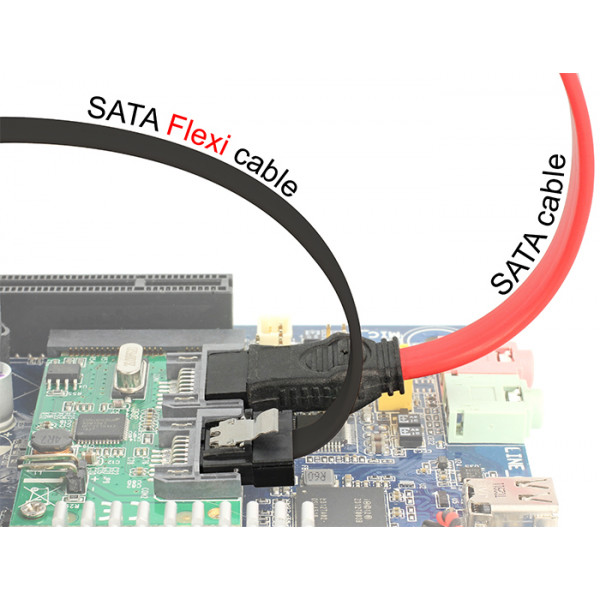 DeLOCK 0.2m 2xSATAIII SATA-kablar 0,2 m Svart