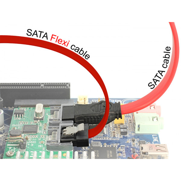 DeLOCK 0.1m 2xSATAIII SATA-kablar 0,1 m Röd