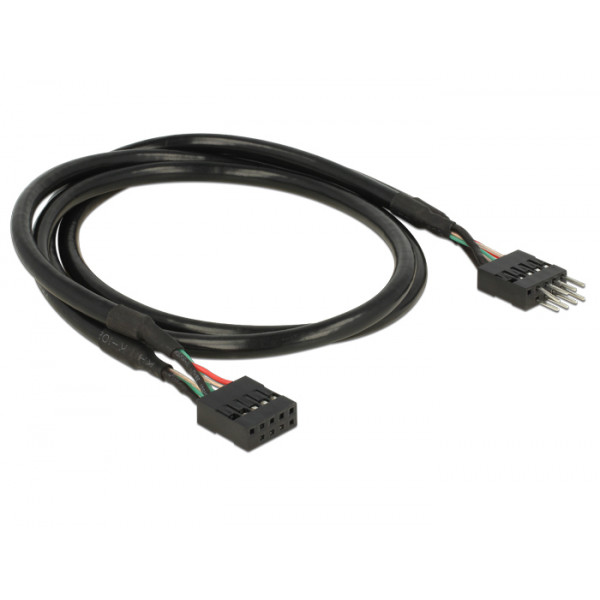 DeLOCK 0.5m 2xUSB2.0 USB-kablar 0,5 m Svart