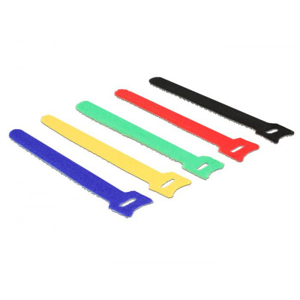 DeLOCK 18634 buntband Nylon Svart, Blå, Grön, Röd, Gul 10 styck