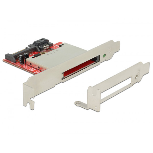 DeLOCK 91495 kortläsare Intern SATA Svart, Röd, Silver