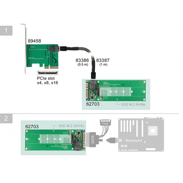 DeLOCK 62703 Intern M.2 nätverkskort/adapters