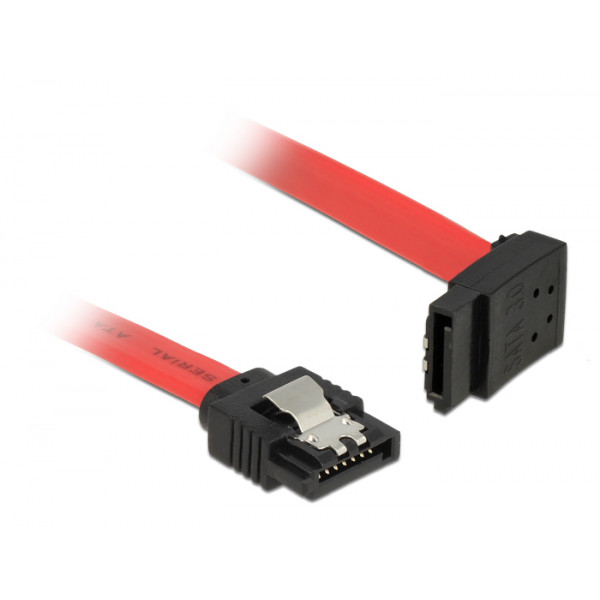 DeLOCK SATA III/SATA III, 0.2 m SATA-kablar 0,2 m Svart, Röd SATA 7-pin