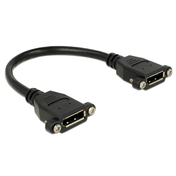 DeLOCK 0.5m F-F DisplayPort Svart
