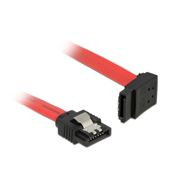 DeLOCK 0.5m, 2xSATAIII SATA-kablar 0,5 m Svart, Röd SATA 7-pin